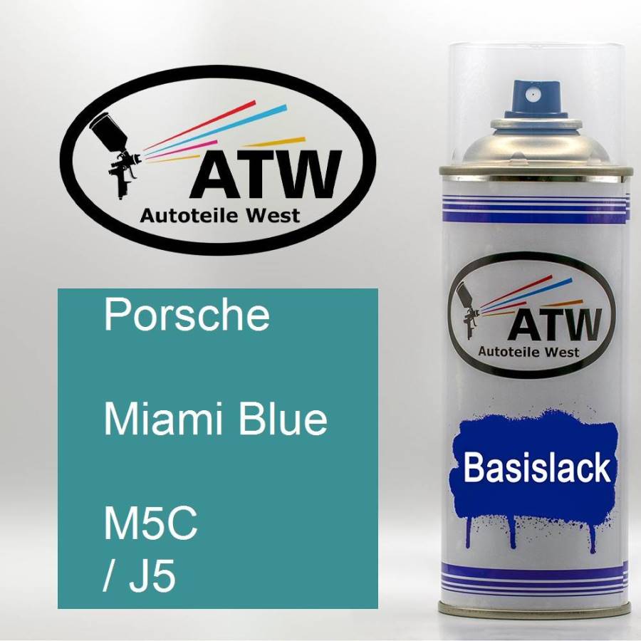 Porsche, Miami Blue, M5C / J5: 400ml Sprühdose, von ATW Autoteile West.
